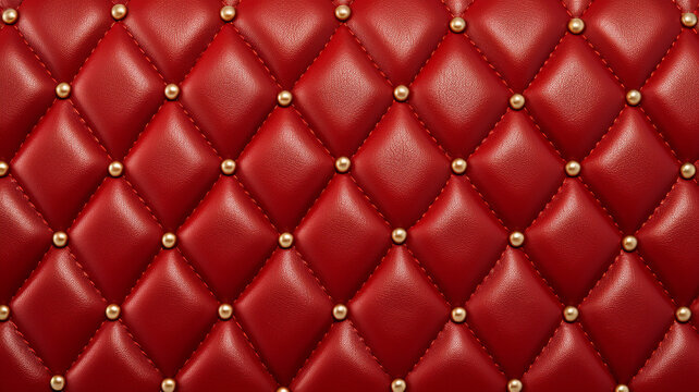 red diamond pattern embossed leather pattern with gold diamond detail, puffy foam leather for purse.