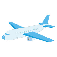 Blue Color airplane vector