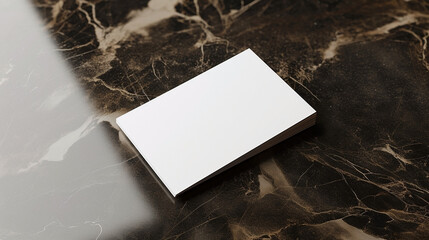 white business card on modern natural background, mock up