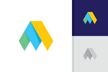 letter A or M logo design vector template - obrazy, fototapety, plakaty