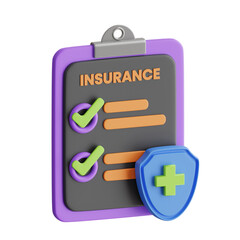 3D Insurance Model Protecting Your Assets and Peace of Mind. 3d illustration, 3d element, 3d rendering. 3d visualization isolated on a transparent background