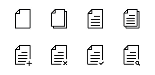 Document icon set vector illustration for website 