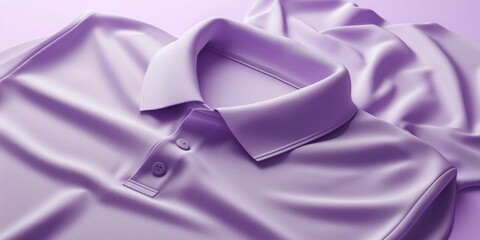 Dreamy Lavender Polo Shirt: A Serene Symphony of Elegance, Crafted in 's Rendered Realm, Where Precision Meets Artistic Flair