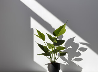 white-background-plant-shaped-shadow-shadow-shapeon-the-side