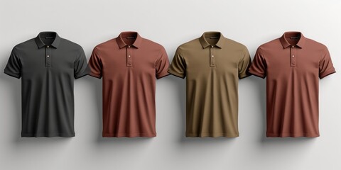 Earthy Hues: A Tapestry of Colors Captured in Polo Shirt Designs, Unveiled through Meticulously Crafted Renderings
