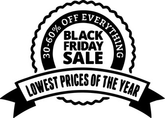 Black Friday Sale logo for advertising, icon, discount tag, level, vector logo template. stock image
