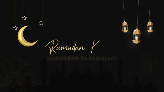 Ramadan Kareem animation welcoming the month of Ramadan