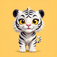 Cartoon baby white tiger #5