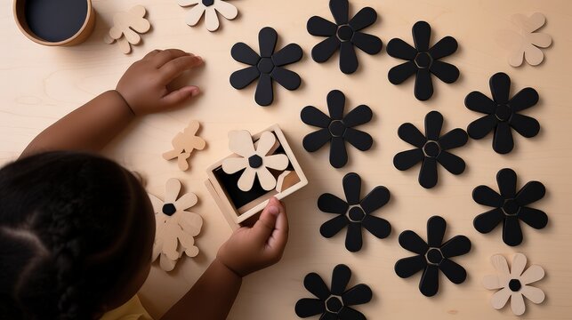 Delicate hands play with a sensory bottle filled with water and floating objects, providing visual and tactile engagement