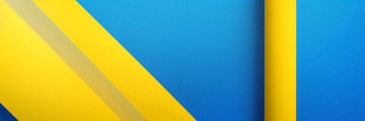 Fototapeta premium Abstrakter Grunge-Hintergrundvektor mit Pinsel und Halbtoneffekt, Template-Design-Banner mit blauem und gelbem Farbverlauf der ukrainischen Flagge 