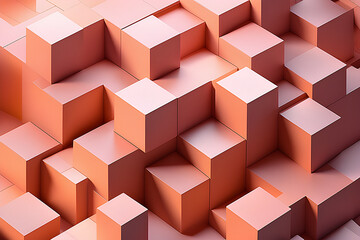 Abstract geometric background with peach fuzz color