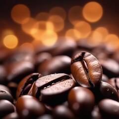 An image of fresh and warm coffee beans. 