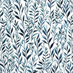 Fototapeta premium a-watercolor-illustration-pattern-of-tiny-branches-of-wild-plants-minimalist-style-wallpaper-simple