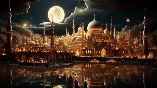 Ramadan and Eid al-Fitr events, golden mosque