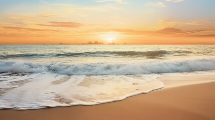 beach sun ocean background illustration waves sand, summer paradise, relaxation vacation beach sun ocean background