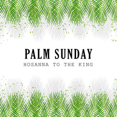 palm sunday vector illustration background. it is suitable for card, banner, or poster - obrazy, fototapety, plakaty