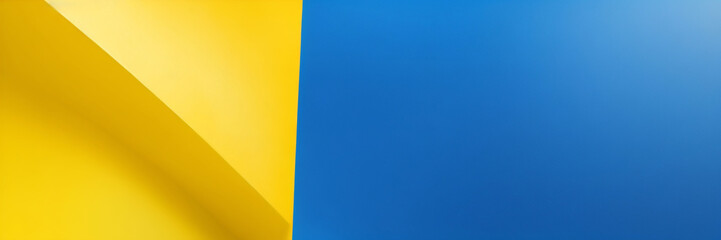 Fototapeta na wymiar Abstrakter Grunge-Hintergrundvektor mit Pinsel und Halbtoneffekt, Template-Design-Banner mit blauem und gelbem Farbverlauf der ukrainischen Flagge 