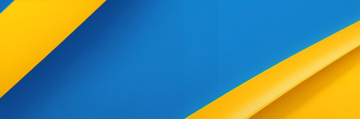 Abstrakter Grunge-Hintergrundvektor mit Pinsel und Halbtoneffekt, Template-Design-Banner mit blauem und gelbem Farbverlauf der ukrainischen Flagge	 - obrazy, fototapety, plakaty