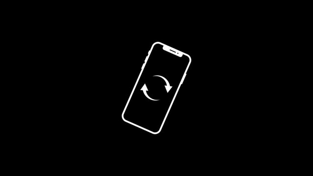 Rotate smartphone isolated icon. Please Rotate Your Phone text Animation in 90 Rotation to landscape