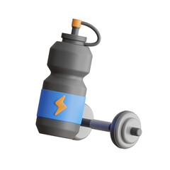 Naklejka premium 3D Nutrition Model Intersection of Health and Wellness. 3d illustration, 3d element, 3d rendering. 3d visualization isolated on a transparent background