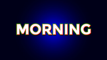 Editable text effect. morning text effect style