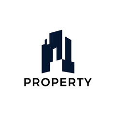 Property building architecture symbol logo icon vector template