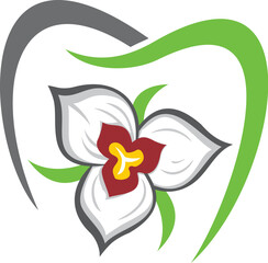 lily dental logo , dentist logo