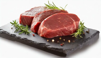 Fototapeta premium raw beef steak with rosemary