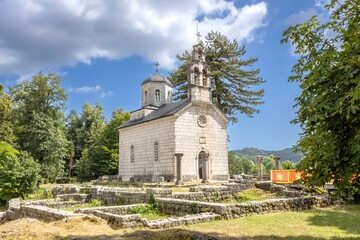 Fototapeta na wymiar Court Church, remains of the original Cetinje Monastery, Montenegro
