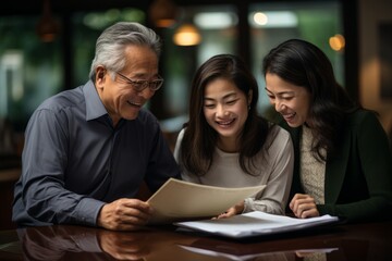 Financial advisor helping a mature couple with tax-efficient investment planning, Generative AI