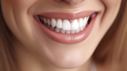 Fototapeta premium woman showing her perfect smile for tooth whitening