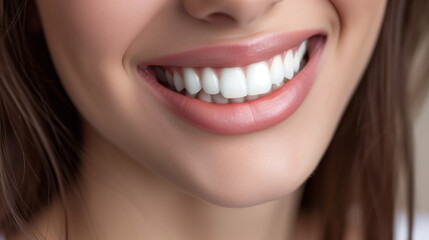 Obraz premium tooth whitening ad with a latina woman