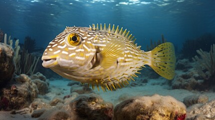 Obraz premium fish in aquarium generated by AI tool