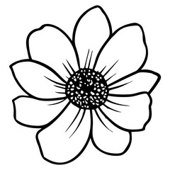 Hand drawn simple flower illustration