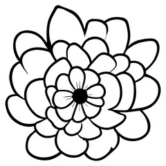 Hand drawn simple flower illustration
