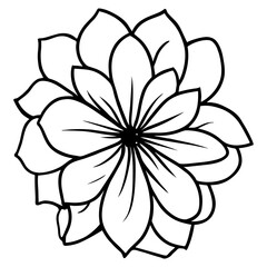 Hand drawn simple flower illustration