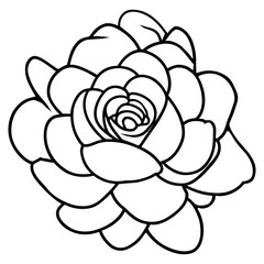 Hand drawn simple flower illustration