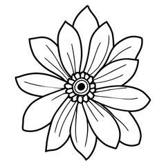 Hand drawn simple flower illustration