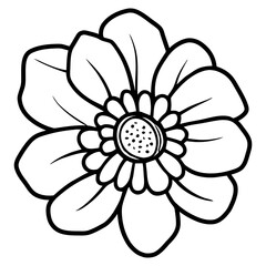 Hand drawn simple flower illustration
