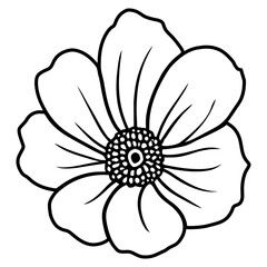 Hand drawn simple flower illustration