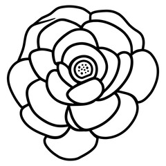 Hand drawn simple flower illustration