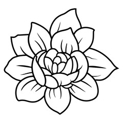 Naklejka premium Hand drawn simple flower illustration
