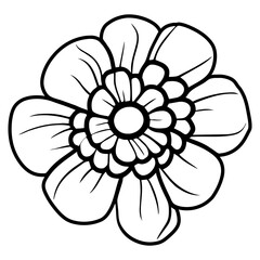 Hand drawn simple flower illustration