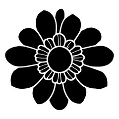 Hand drawn simple flower illustration