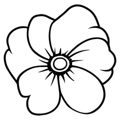 Hand drawn simple flower illustration
