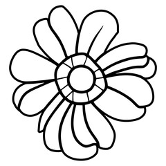 Hand drawn simple flower illustration