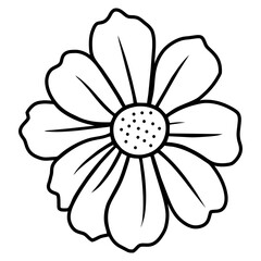 Hand drawn simple flower illustration