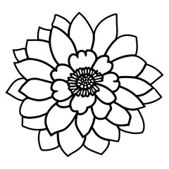 Hand drawn simple flower illustration