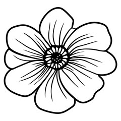 Hand drawn simple flower illustration