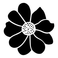 Hand drawn simple flower illustration